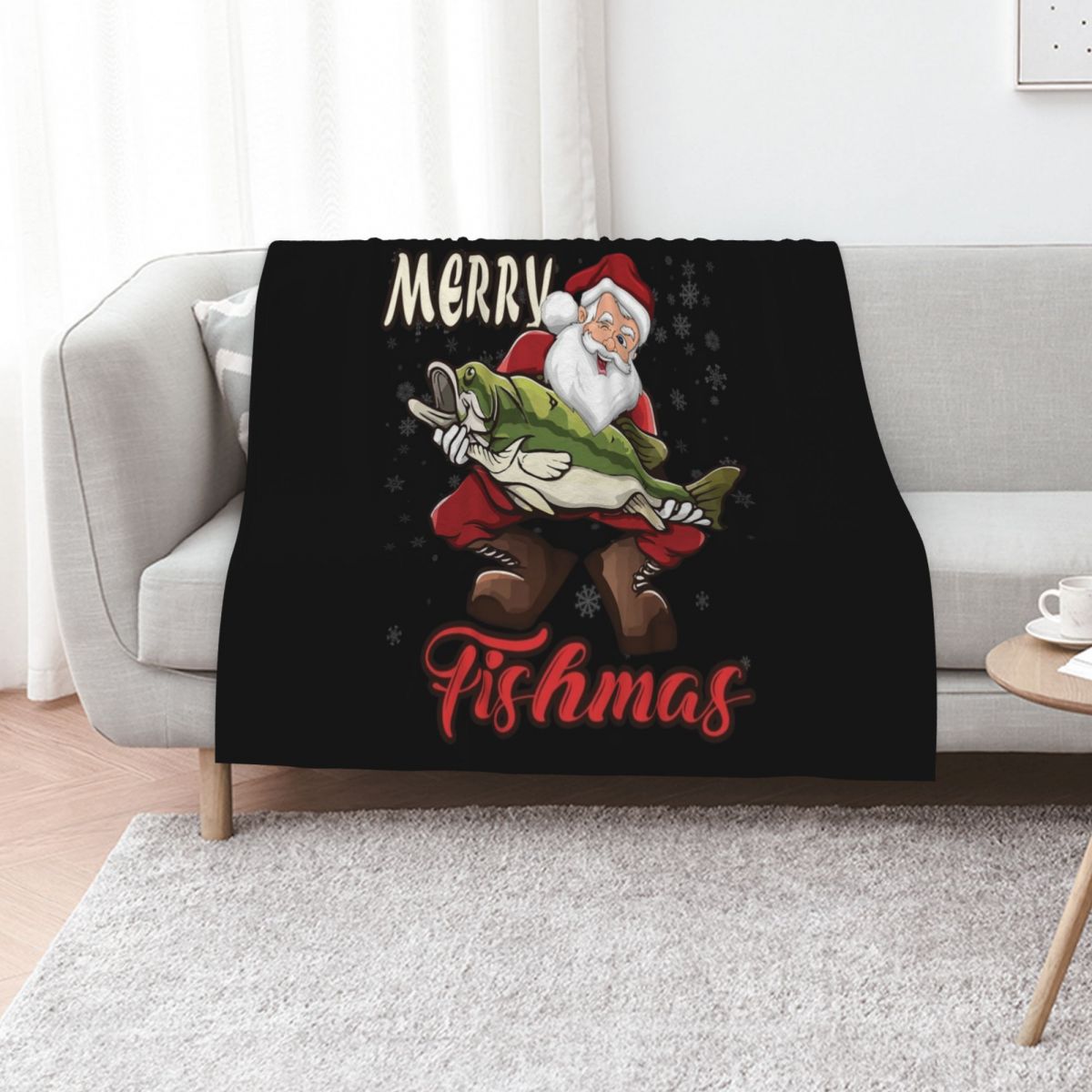 3D Printing Xmas Ideas - Frohe Fischmas – Lustige Bass-Fisch-Angel-Weihnachtsdecke mit