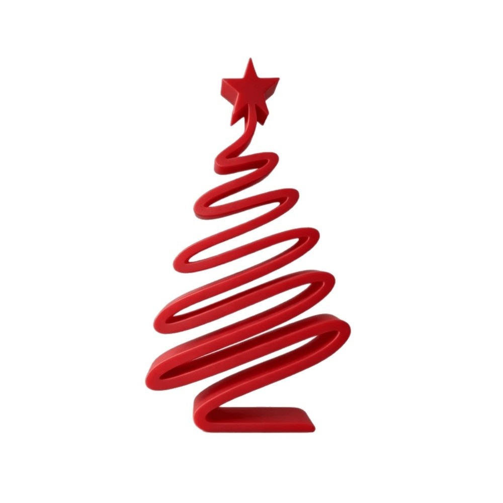 3D Printing Xmas Ideas - 3D-gedruckte Weihnachtsfigur in Spiralform, künstlerischer Weihnachtsbaumschmuck,