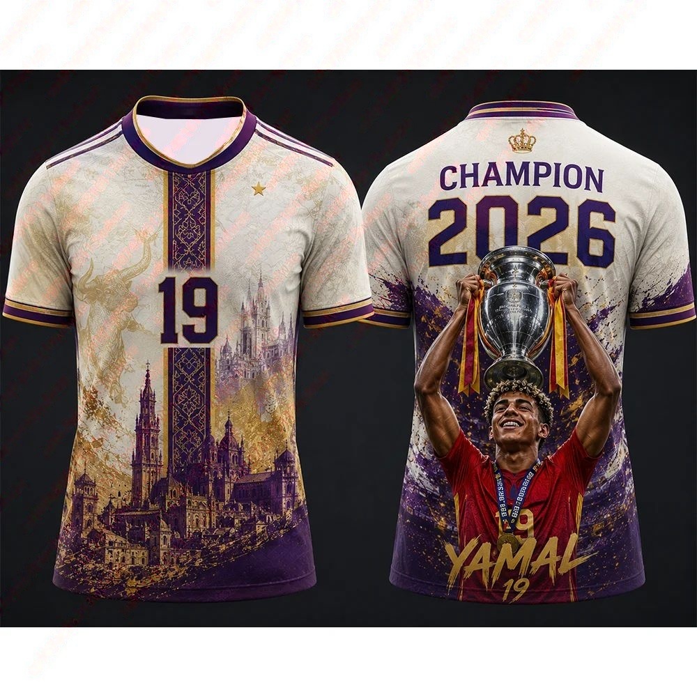 3D Printing Solo - 2026 Spanien Fußball-Events Kreatives Konzept-Trikot Sommer-Freizeittrikot