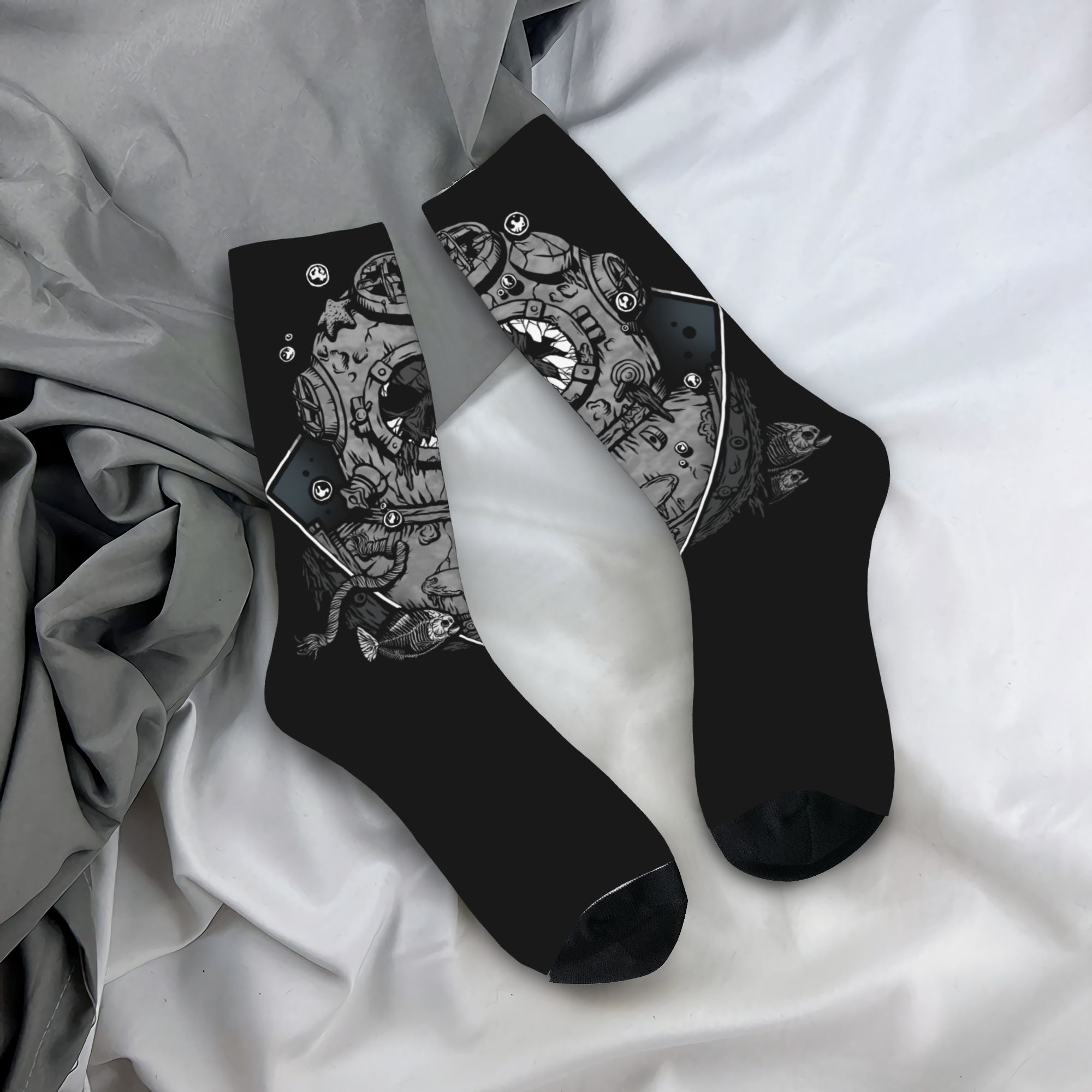 3D Printing Custom - Benutzerdefinierte lustige Herren-Socken mit Tauchmotiv und