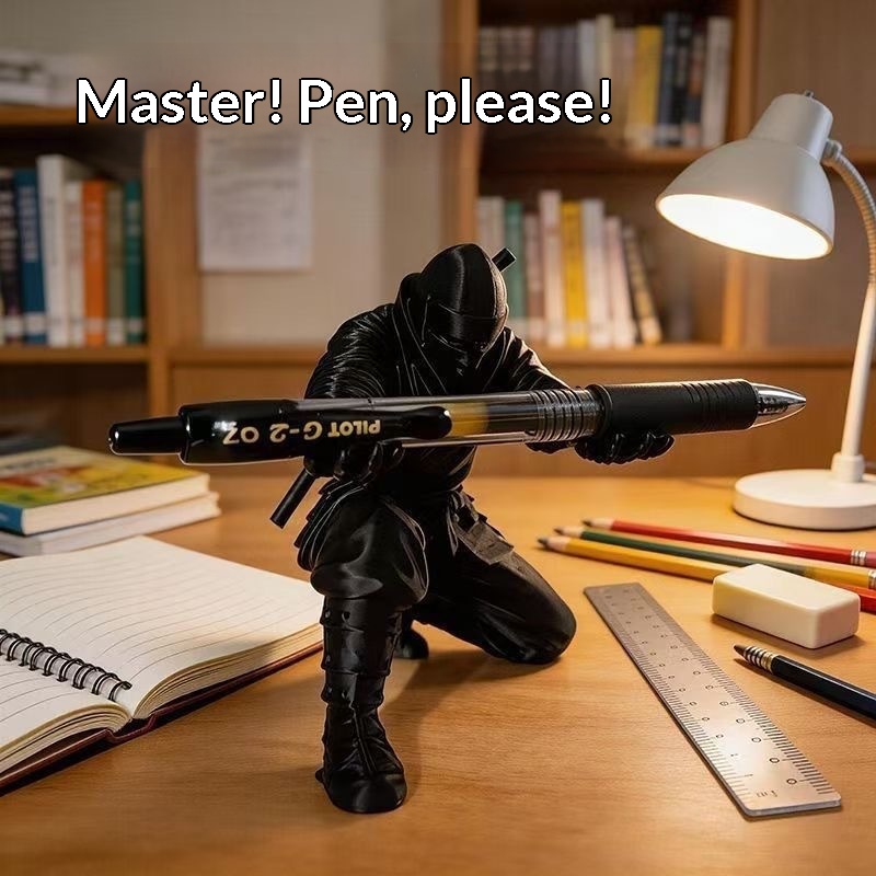 3D Printing Pen - Ninja 3D-Gedruckte Figur 3D-Gedruckter Hand-Figur-Stifthalter Schreibwaren-Aufbewahrung
