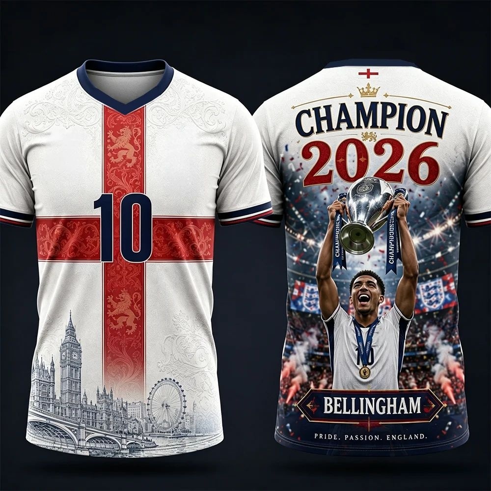 3D Printing Solo - 2026 England Fußball-Events Kreatives Konzept-Trikot Sommerliches