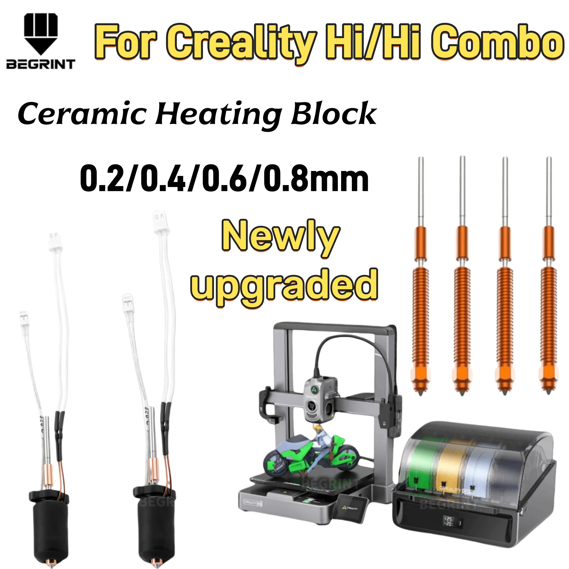 3D Printer Hotend Kit - Hochtemperatur-Keramik-Heizungskit für Creality Hi Hi Combo