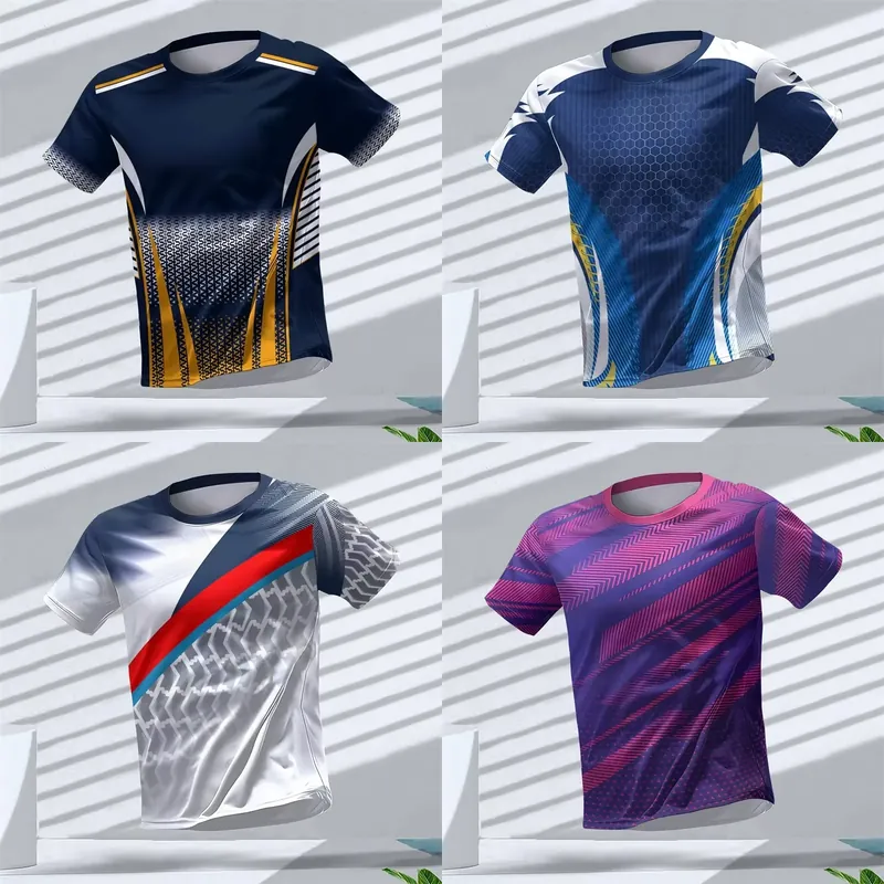 3D Printing Tablet - 2026 3D Geometrisch Bedrucktes Sommer-Freizeit-Lauf-T-Shirt Tischtennis-Shirt
