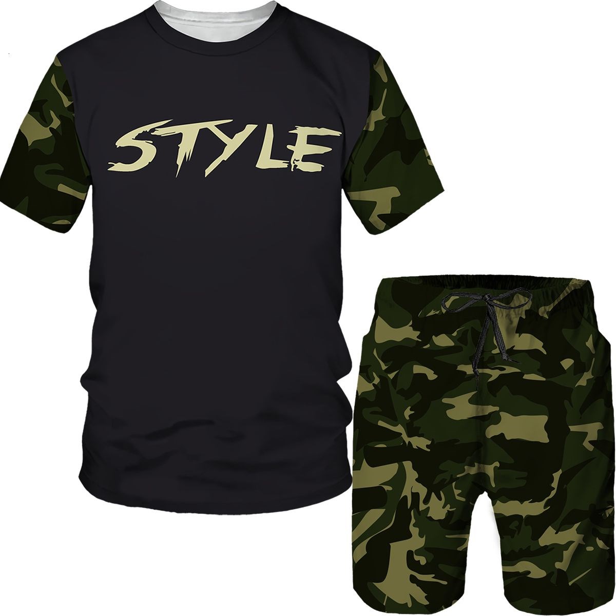 3D Printing Custom - Camouflage Herrenanzüge Camo 3D-Druck T-Shirts Shorts
