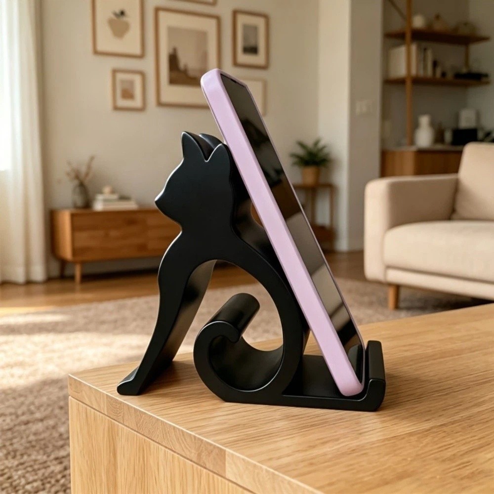 3D Printing Tablet - 3D-Gedruckter Niedlicher Kätzchen-Handyständer Liebenswerter Rutschfester Desktop-Tablet-Halter