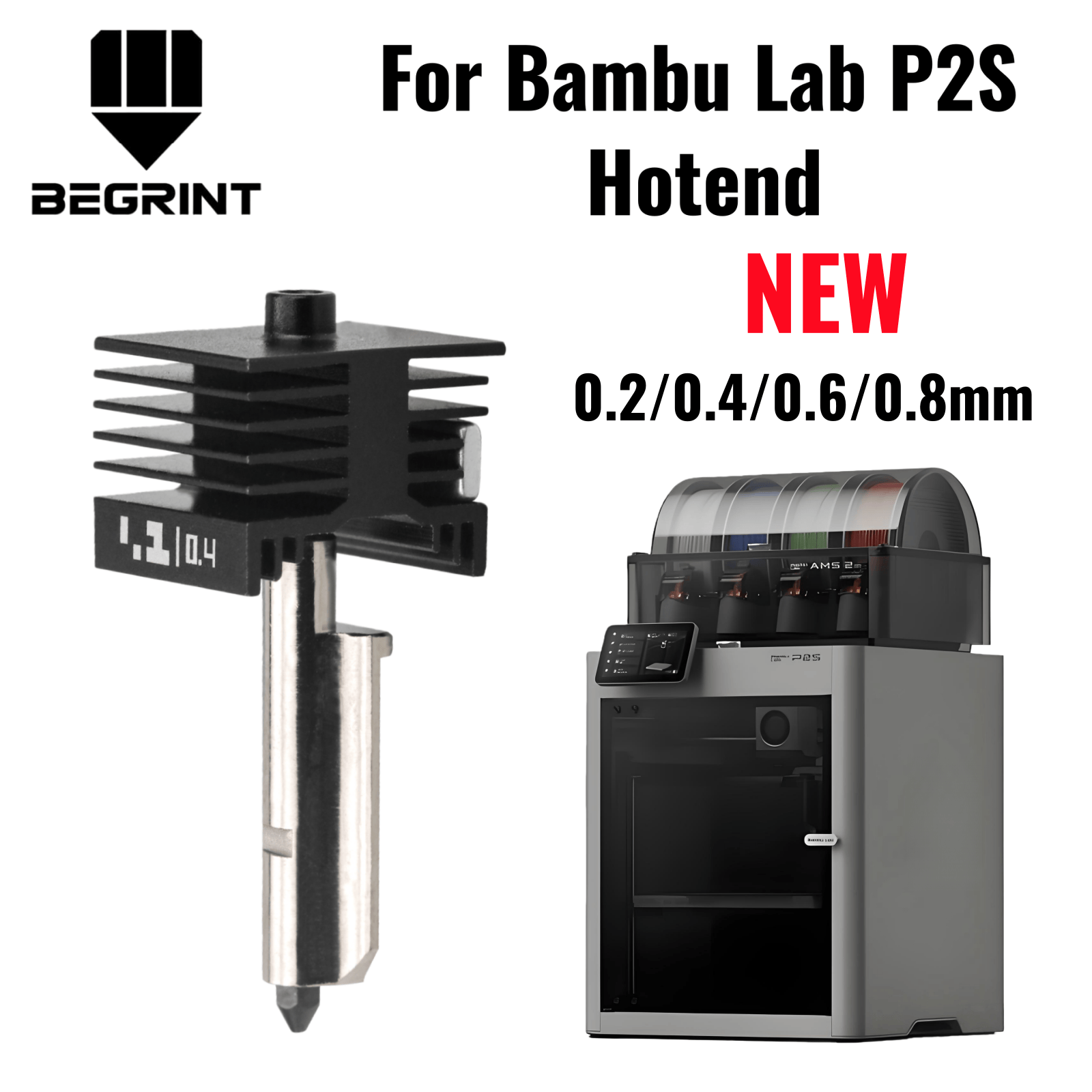 3D Printing Nozzle - Für Bambu Lab P2S X2D, verbessertes