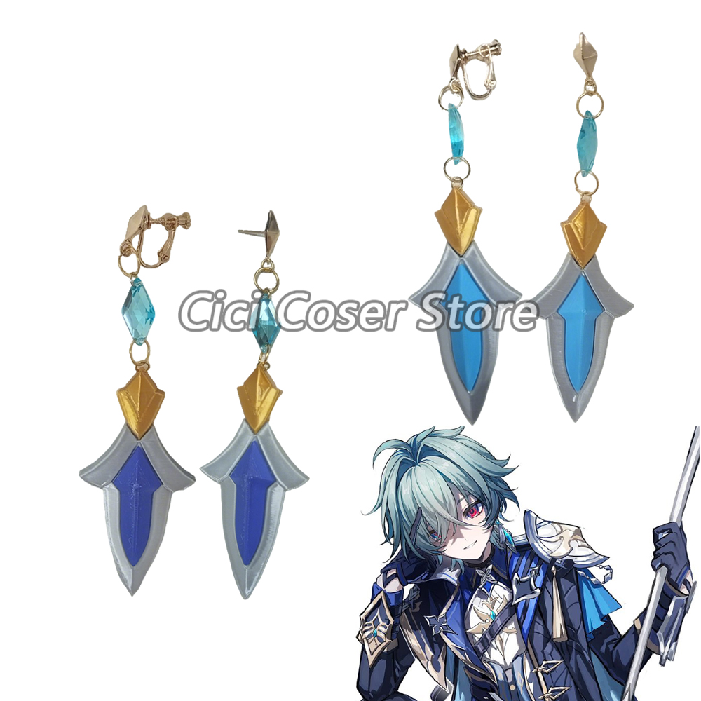 3D Printing Earrings - NEU Genshin Impact Lohen Cosplay-Zubehör, Ohrringe,