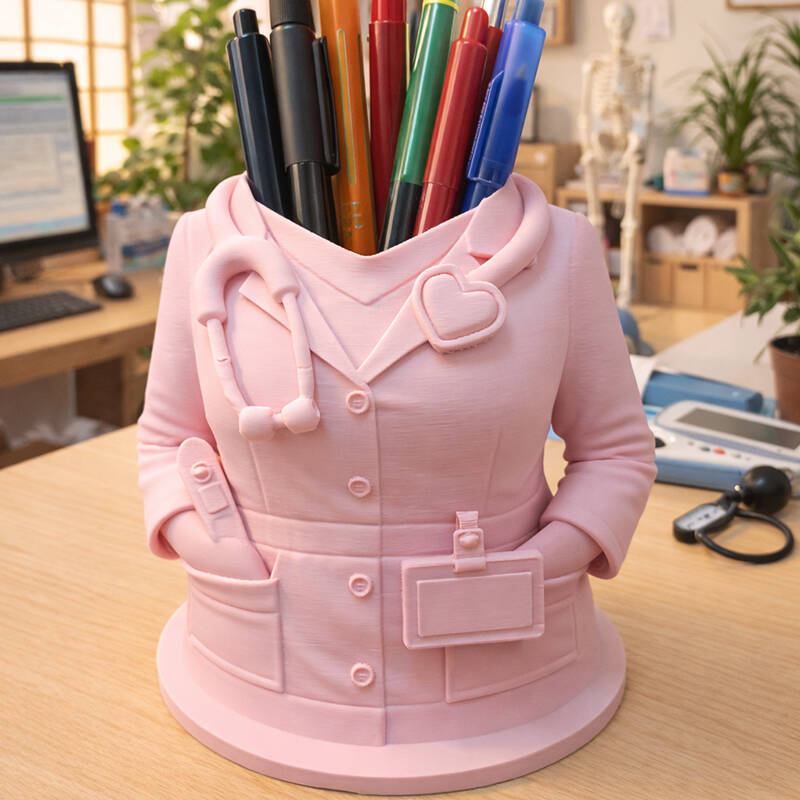 3D Printing Pen - 3D-Gedruckte Arzt- und Krankenschwester-Figur Stifthalter Personalisierter
