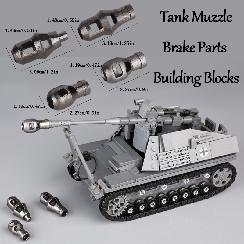 3D Printing Lego Bricks - Moc ww2 militärische Panzer kanone 3d