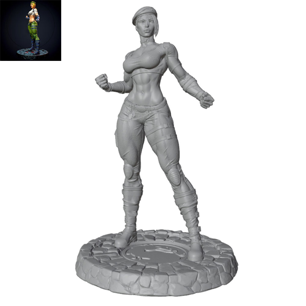 3D Printing Instructor - 1/24/6 Klassischer Straßenkampf-Charakter, weibliche Kampflehrerin, sexy