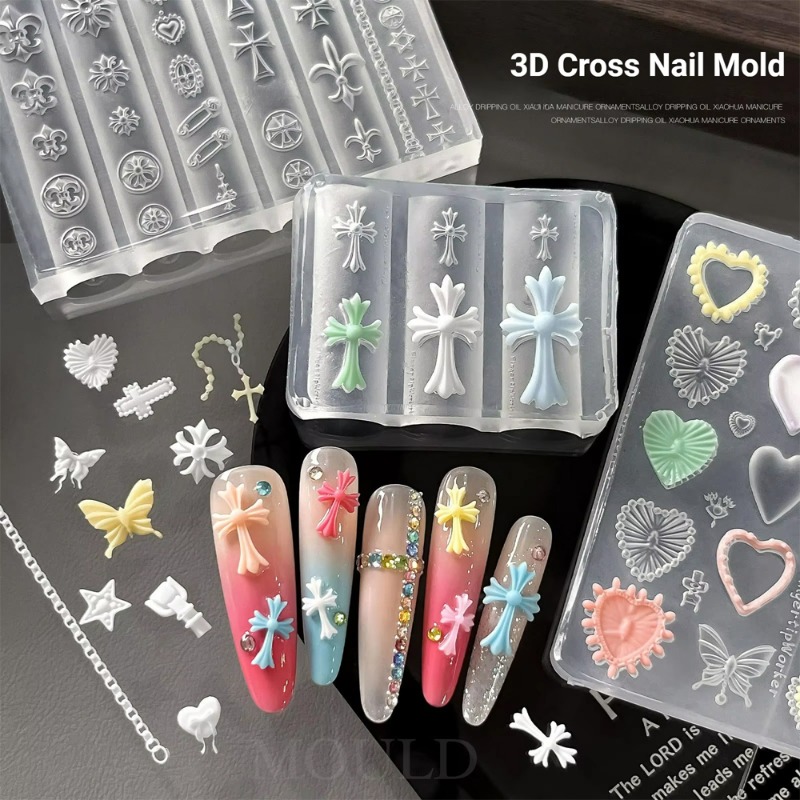 Silikon-Kreuz-Nagelkunstformen – 3D Printing Model Free Bewertung und Preis