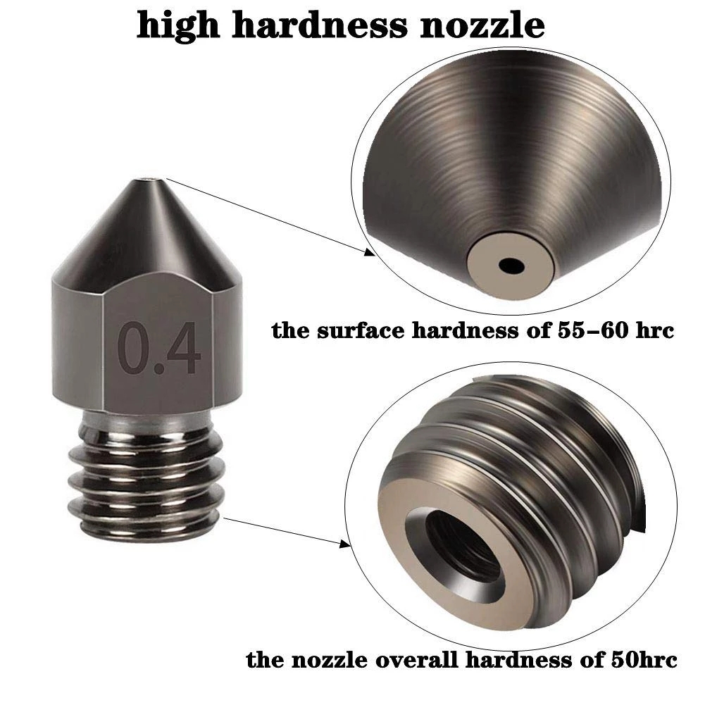 Super gehärtete Stahldüse MK8, – 3D Printing Nozzle Bewertung und Preis