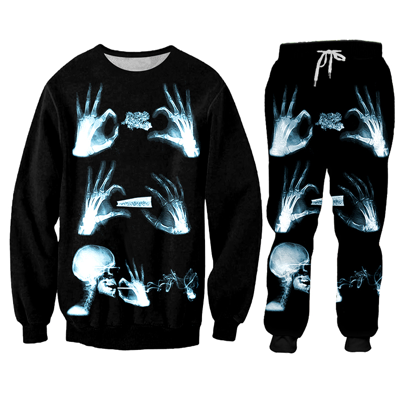 Hoodie-Hose Hip Hop Damen/Herr – 3D Printing X Ray Bewertung und Preis
