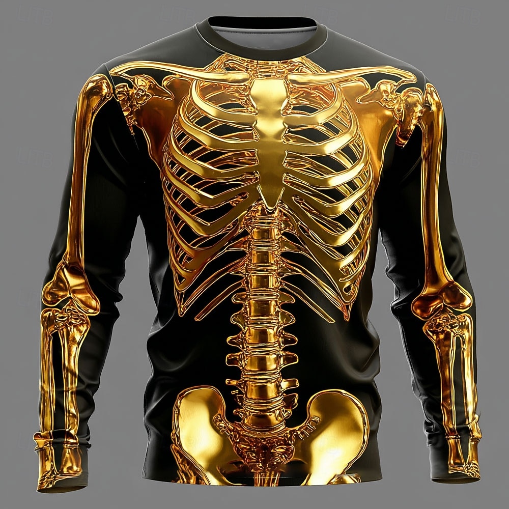 Herren 3D X-Ray Skeleton Print – 3D Printing X Ray Bewertung und Preis