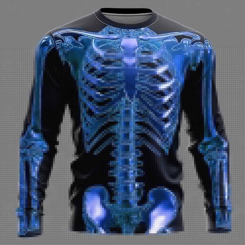 Herren 3D X-Ray Skeleton Print – 3D Printing X Ray Bewertung und Preis