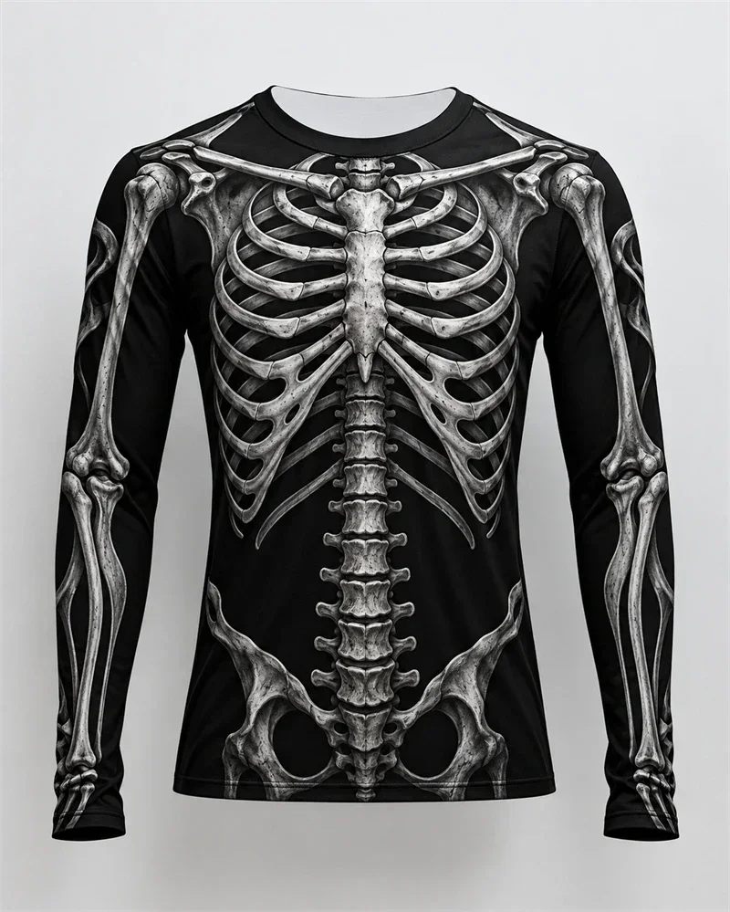 Herren-Langarm-T-Shirt mit 3D- – 3D Printing X Ray Bewertung und Preis