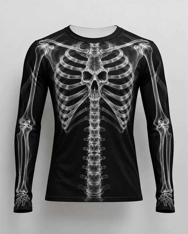 Herren-Langarm-T-Shirt mit 3D- – 3D Printing X Ray Bewertung und Preis