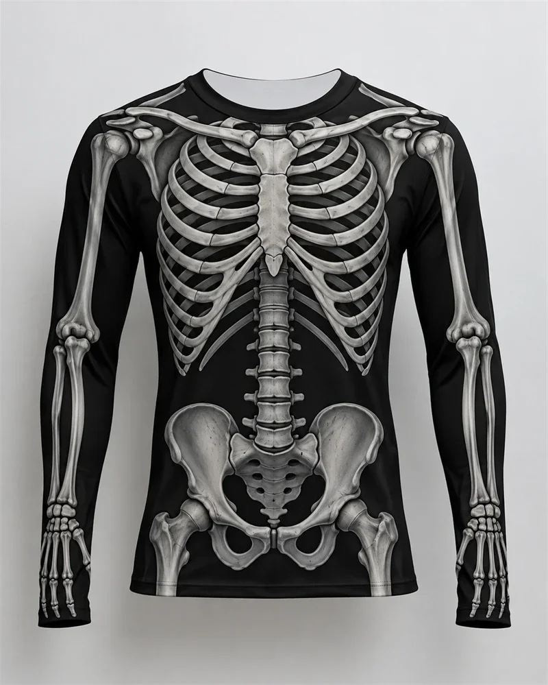 Herren-Langarm-T-Shirt mit 3D- – 3D Printing X Ray Bewertung und Preis