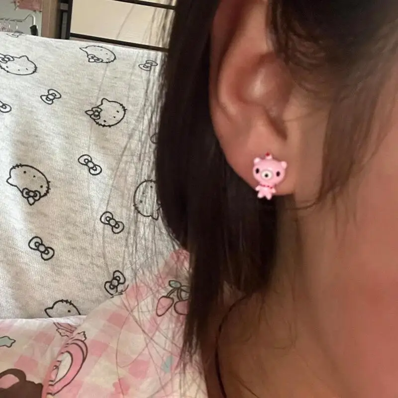 Gloomy Bear Niedliche Asymmetr – 3D Printing Earrings Bewertung und Preis